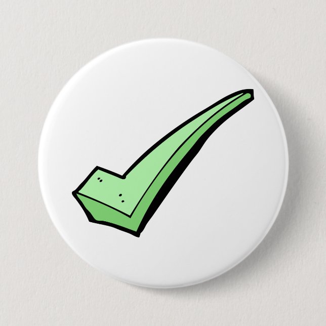 Green Check Mark Tick Symbol Button (Front)