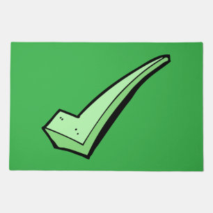 Green Check Mark Tick Symbol Doormat
