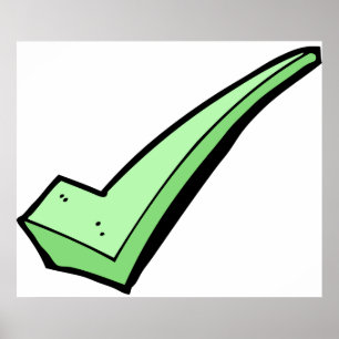 Green Check Mark Tick Symbol Poster