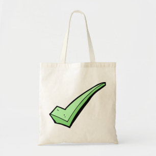 Green Check Mark Tick Symbol Tote Bag