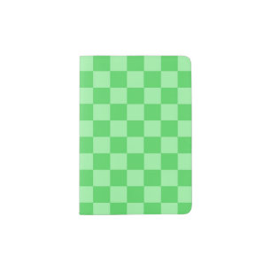Green Check Passport Holder