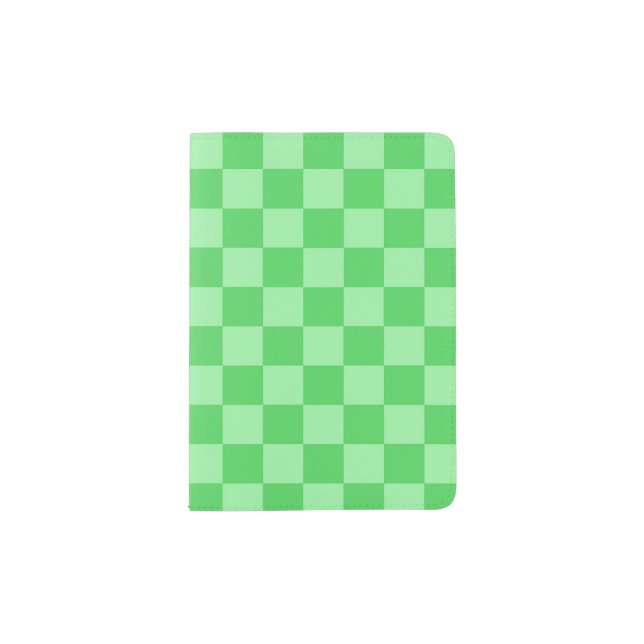 Green Check Passport Holder (Front)