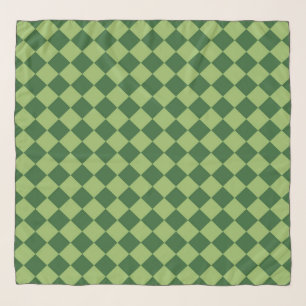 Green Checker Diamond Pattern Scarf