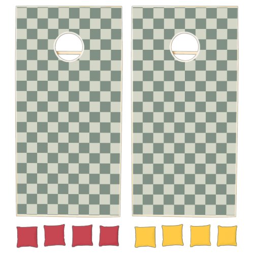 Green Checkerboard Cornhole Set