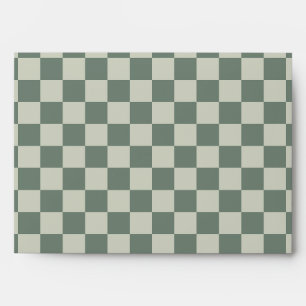 Green Checkerboard Envelope