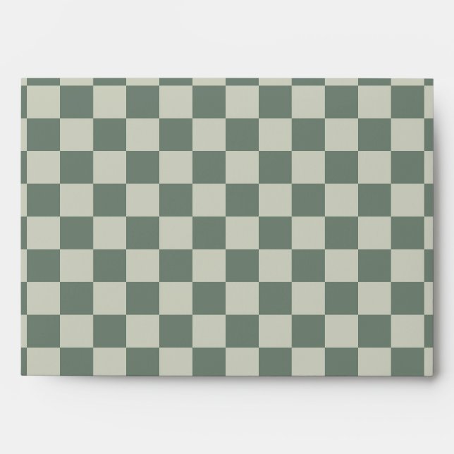 Green Checkerboard Envelope (Front)
