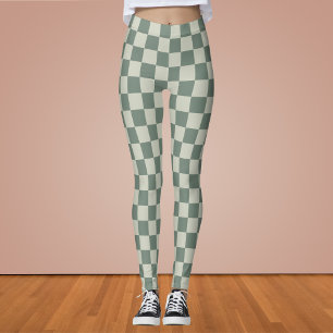 Green Checkerboard Leggings