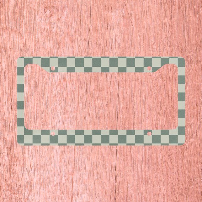 Green Checkerboard License Plate Frame (Creator Uploaded)