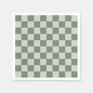 Green Checkerboard Napkins