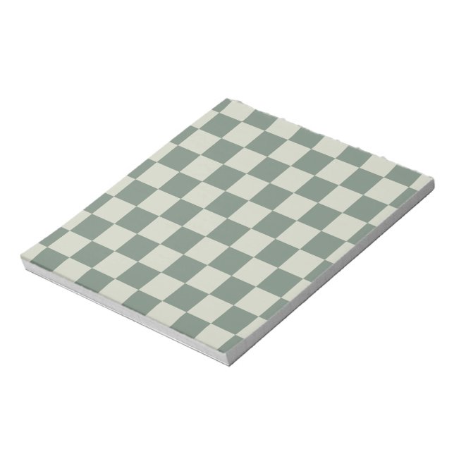 Green Checkerboard Notepad (Rotated)
