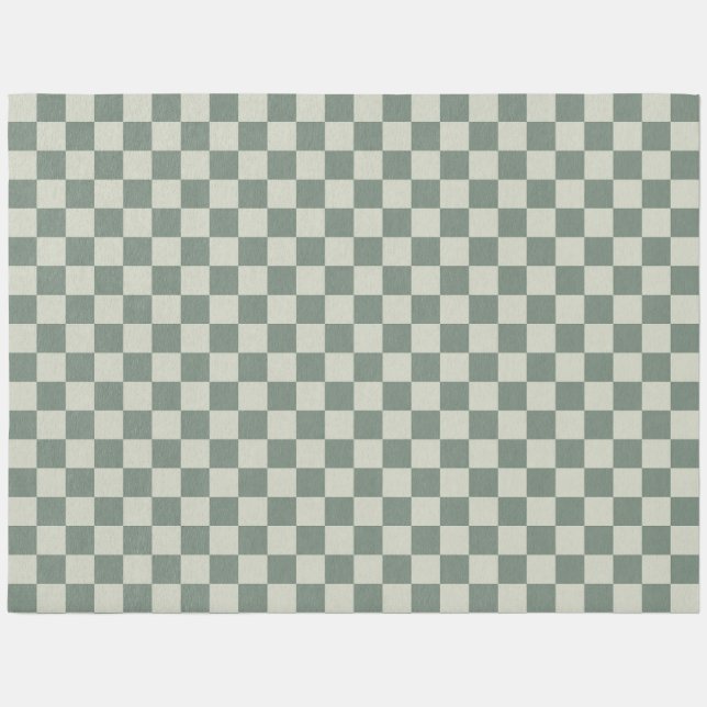 Green Checkerboard Outdoor Rug (Front)
