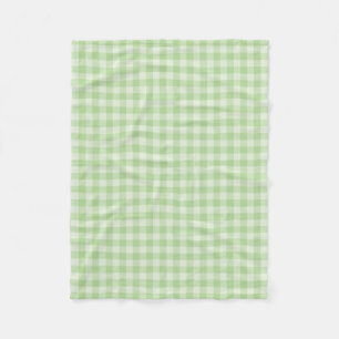 Green Checkerboard Pattern Fleece Blanket