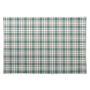 green checkered light tartan pattern cloth placemat