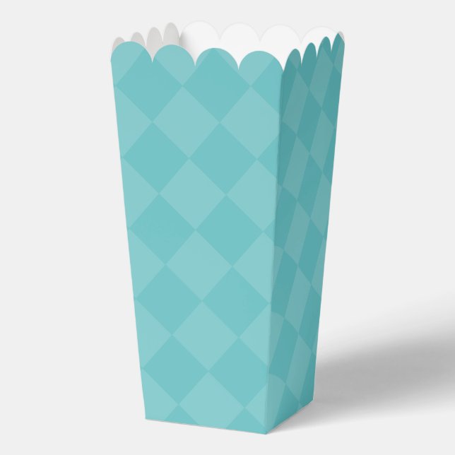Green Checkered Party Favor Popcorn Box (Front)