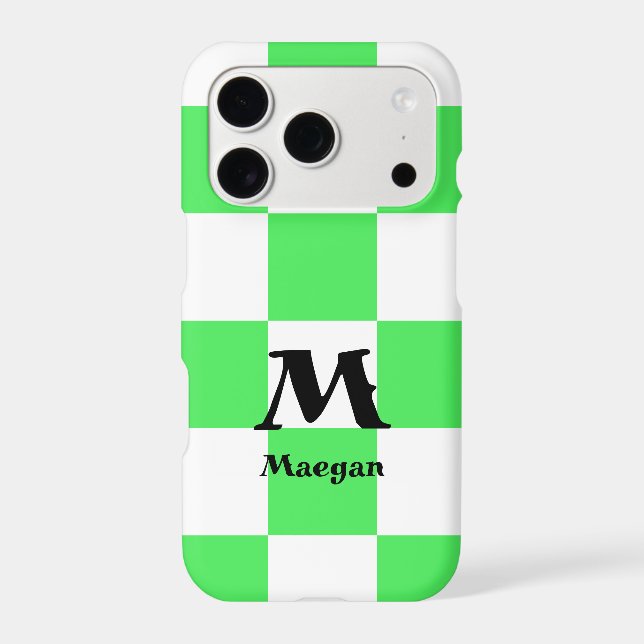 Green Checkered Pattern Background Case-Mate iPhone Case (Back)