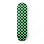 Green Checkers Skateboard Deck