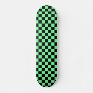 Green Checkers Skateboard Deck