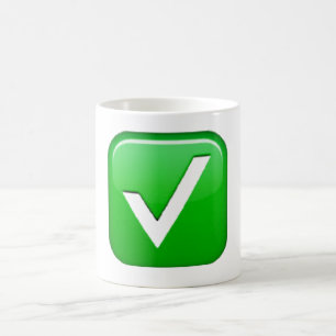 Green Checkmark In Box - Emoji Coffee Mug