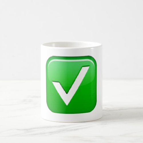 Green Checkmark In Box _ Emoji Coffee Mug