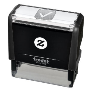 Green Checkmark In Box - Emoji Self-inking Stamp