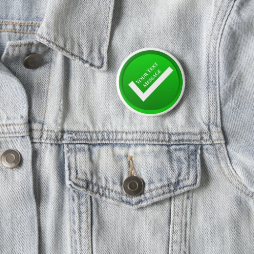 Green Checkmark Symbol Button