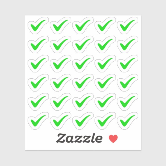 Green Checkmarks To Do List Done Tracker Planner  Sticker (Sheet)