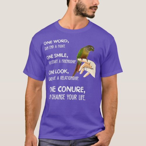 Green Cheek Conure Clothing One Conure Parrot T_Shirt