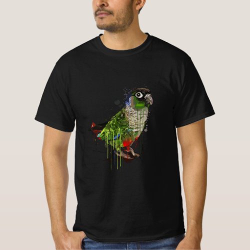 Green Cheek Conure  Cute Conure Parrot  T_Shirt