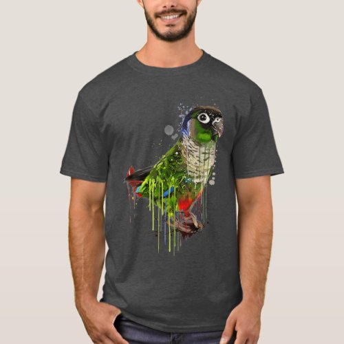 Green Cheek Conure  Cute Conure Parrot T_Shirt