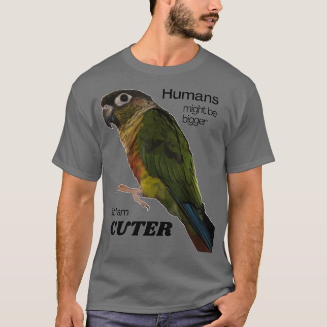 Green Cheek Conure design  Conure Parakeet T-Shirt (Front)