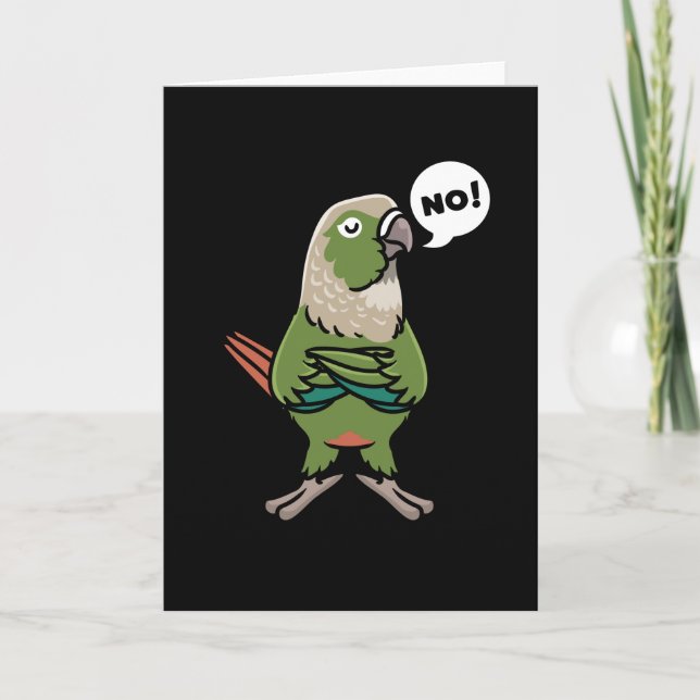 Green Cheek Conure Green-Cheeked Parakeet Card (Front)