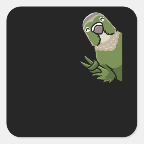 Green Cheek Conure Green_Cheeked Parakeet Parrot Square Sticker