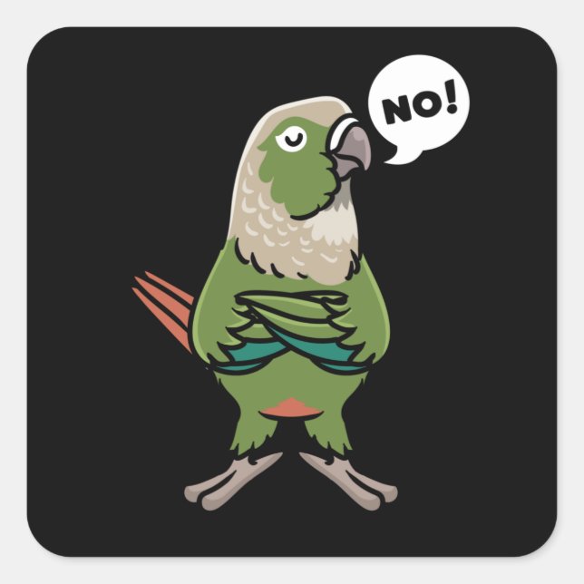 Green Cheek Conure Green-Cheeked Parakeet Square Sticker (Front)
