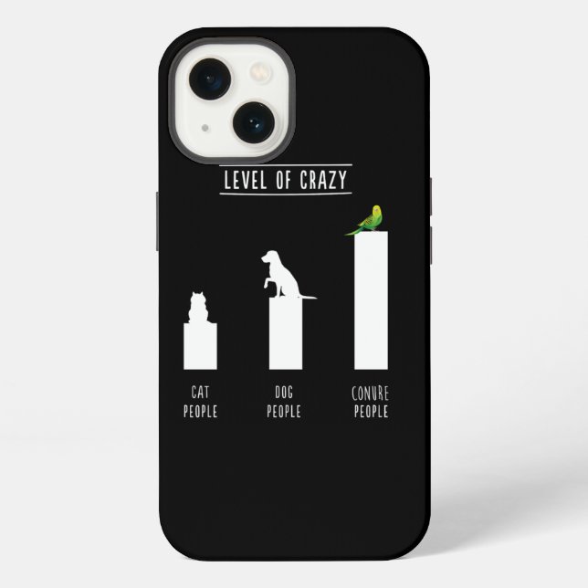 Green Cheek Conure Level Of Crazy Conure  Iphone Case (Back)