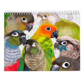 Green Cheek Conure Parrot 2021 Calendar