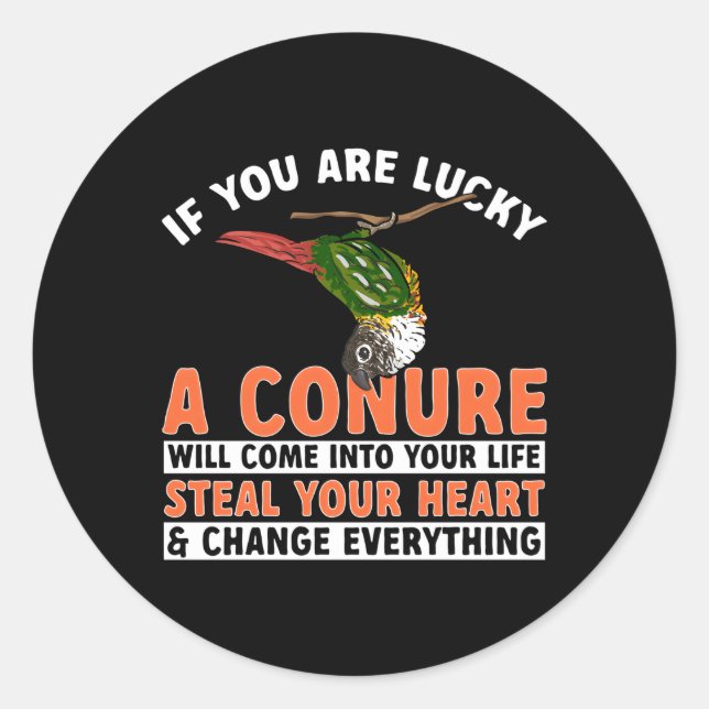 Green Cheek Conure Parrot Bird Conure Classic Round Sticker (Front)