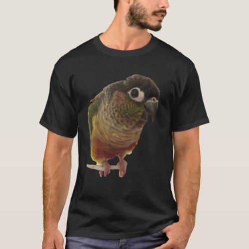 Green Cheek Conure Parrot Bird design T_Shirt