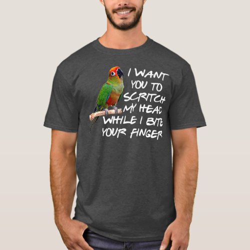 Green Cheek Conure Parrot Bird Lover Conure Gift T_Shirt