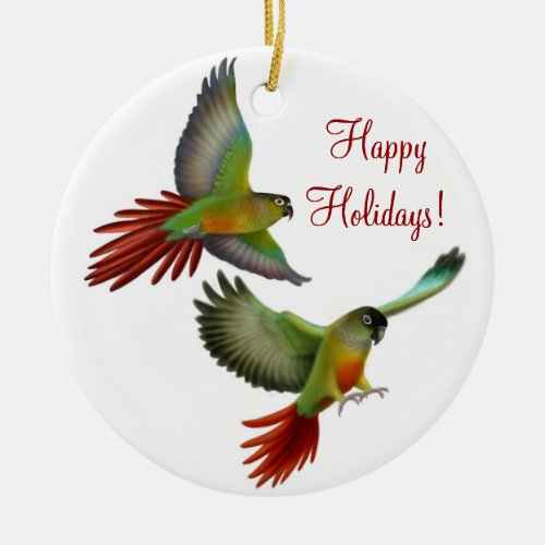 Green Cheek Conure Parrots Ornament