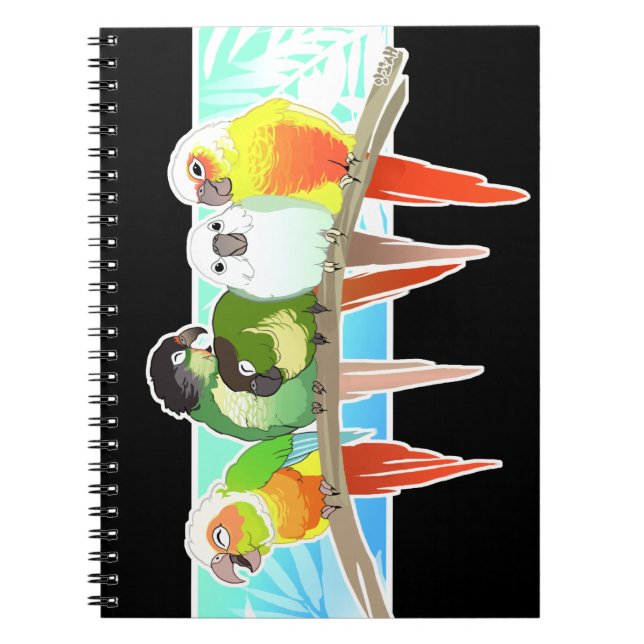 Green Cheek Conures Notebook (Front)