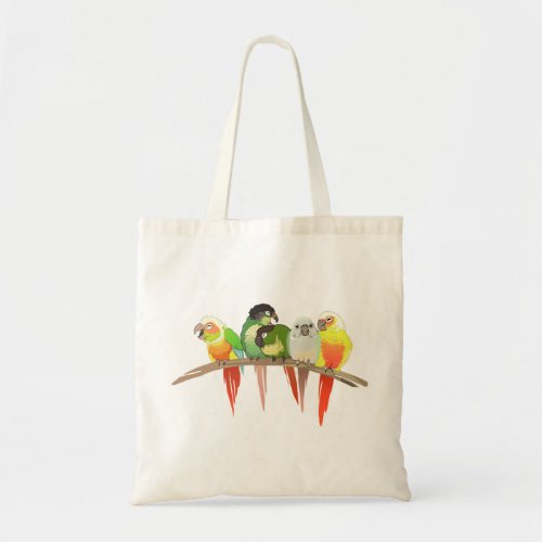 Green Cheek Conures Tote Bag