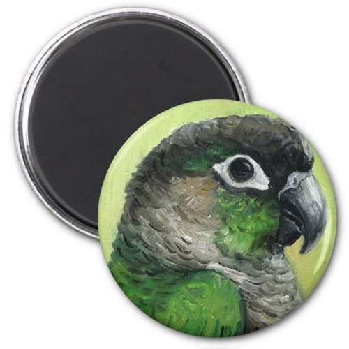 Green Cheeked Conure Bird Art Magnet