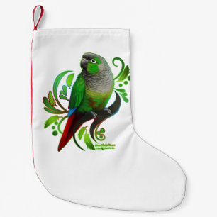 Green Cheeked Conure Small Christmas Stocking
