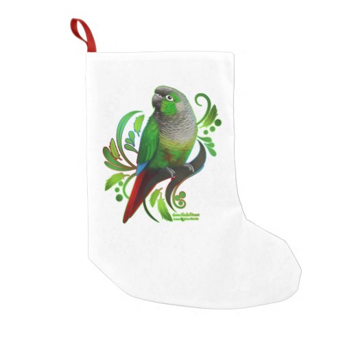 Green Cheeked Conure Small Christmas Stocking