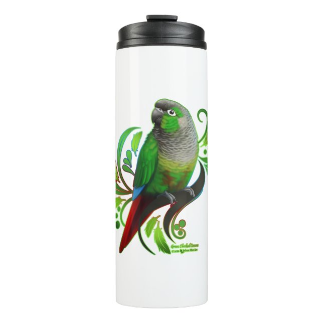 Green Cheeked Conure Thermal Tumbler (Front)