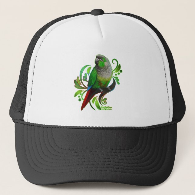 Green Cheeked Conure Trucker Hat (Front)
