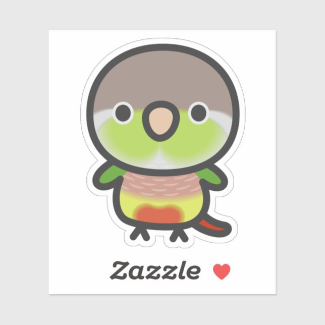 Green-cheeked parakeet / Pineapple Sticker (Sheet)