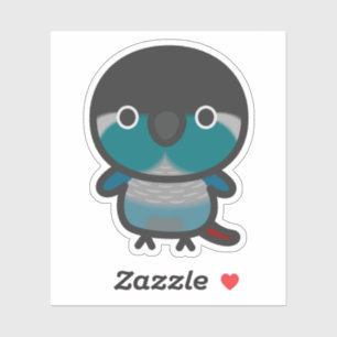 Green-cheeked parakeet / Turquoise Sticker