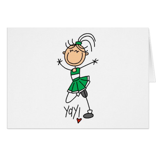 Green Cheerleader Cards (Front Horizontal)
