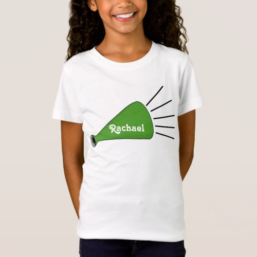 Green Cheerleader Megaphone T_shirt